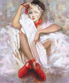 Red Shoes in painting