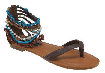 2 Flats sandals with blue