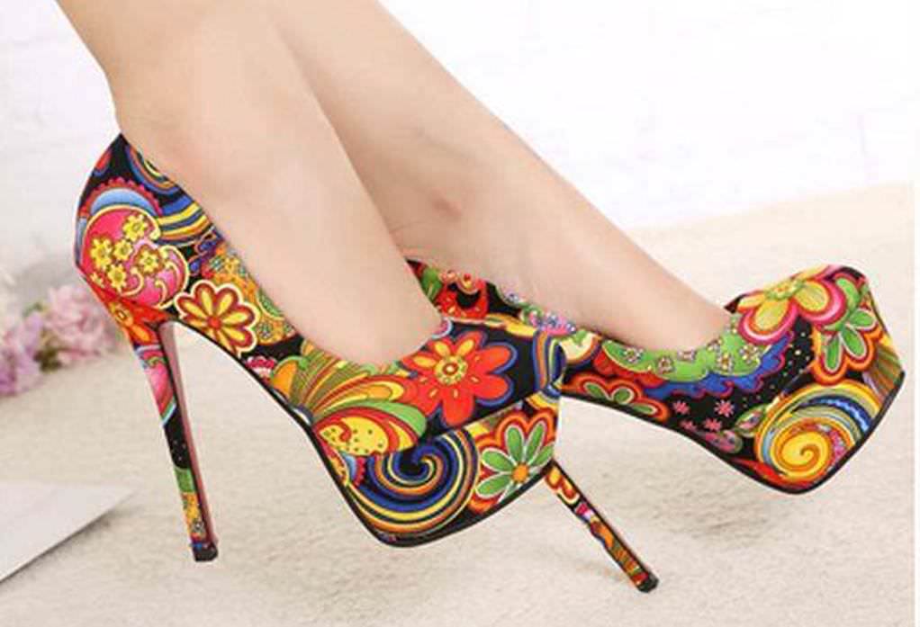 floral heels amazon