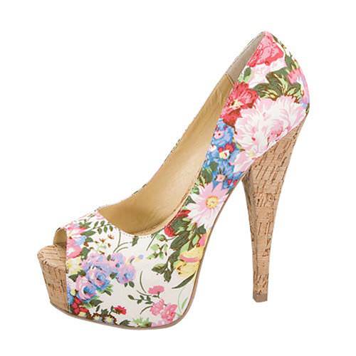 Floral Heels white 1