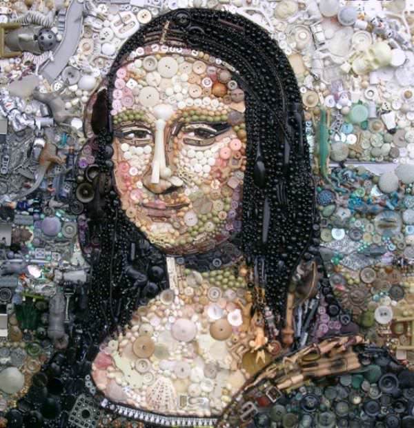 Mona Lisa button art