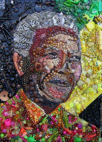 Nelson Mandela buttona art