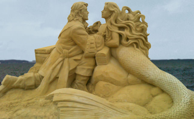 The Little Mermaid, Sand Sculpture by Sandsculpt USA