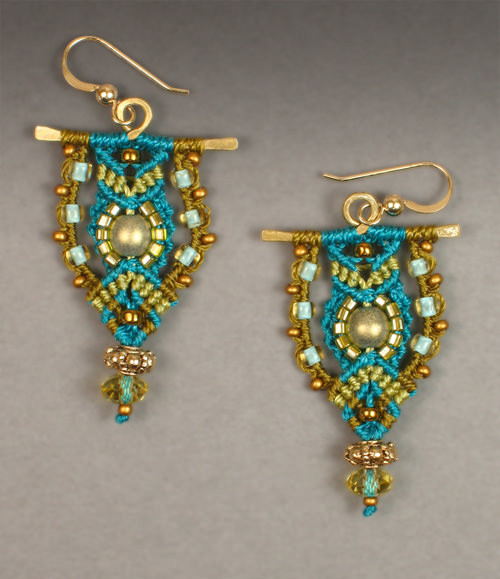 Tradewinds earrings in blues and greens