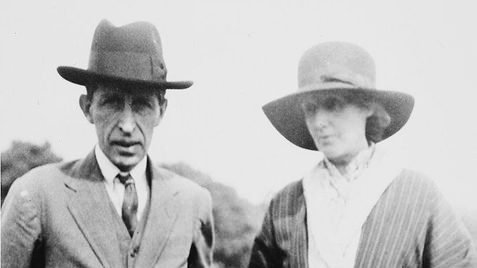 Virginia Woolf with her husband Leonard Woolf.