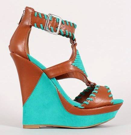 platform sandals green