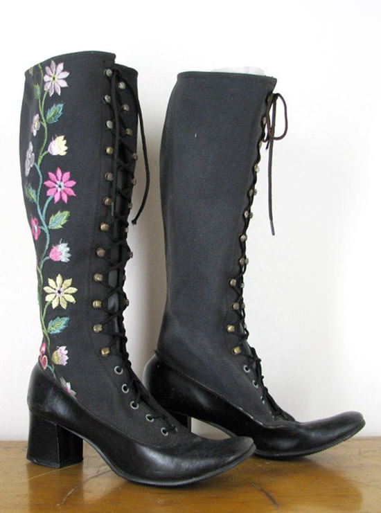 go go boots with flowers 2