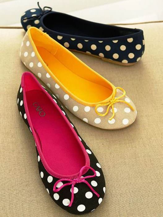 Polka dot flats