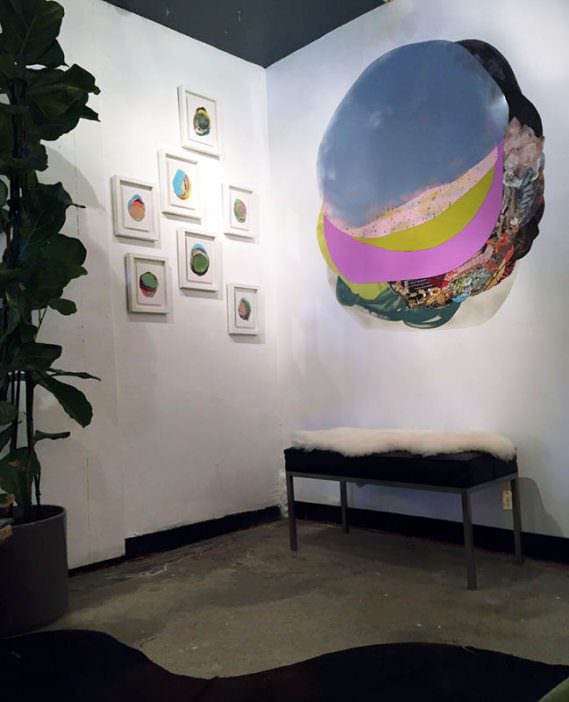 Installation shot from "XOCHI SOLIS @ SHOPCLASS", June 13 – July 4, 2015 