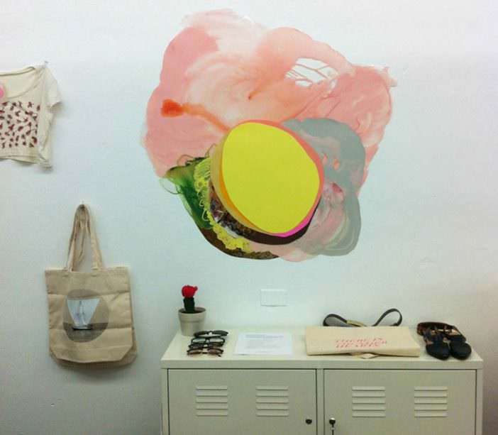 Installation shot from "Xochi Solis: New Works" exhibition, September 8 - October 18, 2012 Olive Vintage - Austin, TX