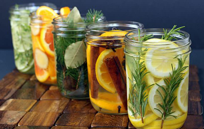 Lemon and rosemary simmer jar
